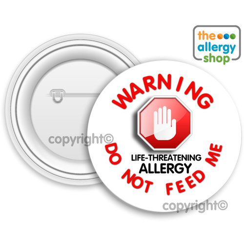 Food Allergy Warning - Badge & Button