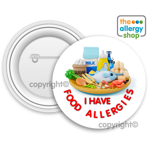 I Have Food Allergies Plate - Badge & Button