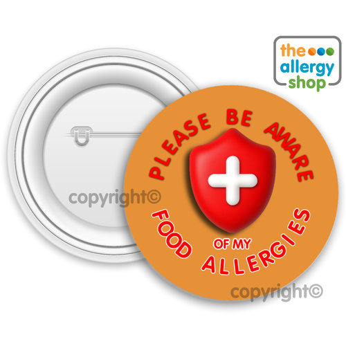 Please Be Aware My Food Allergy - Badge & Button