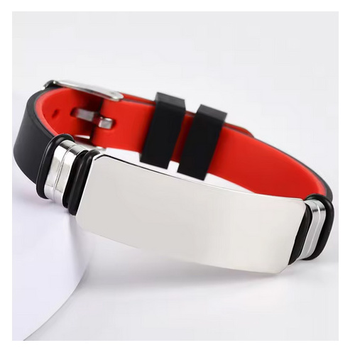 Food Allergy Alert Bracelet with Silicone Band